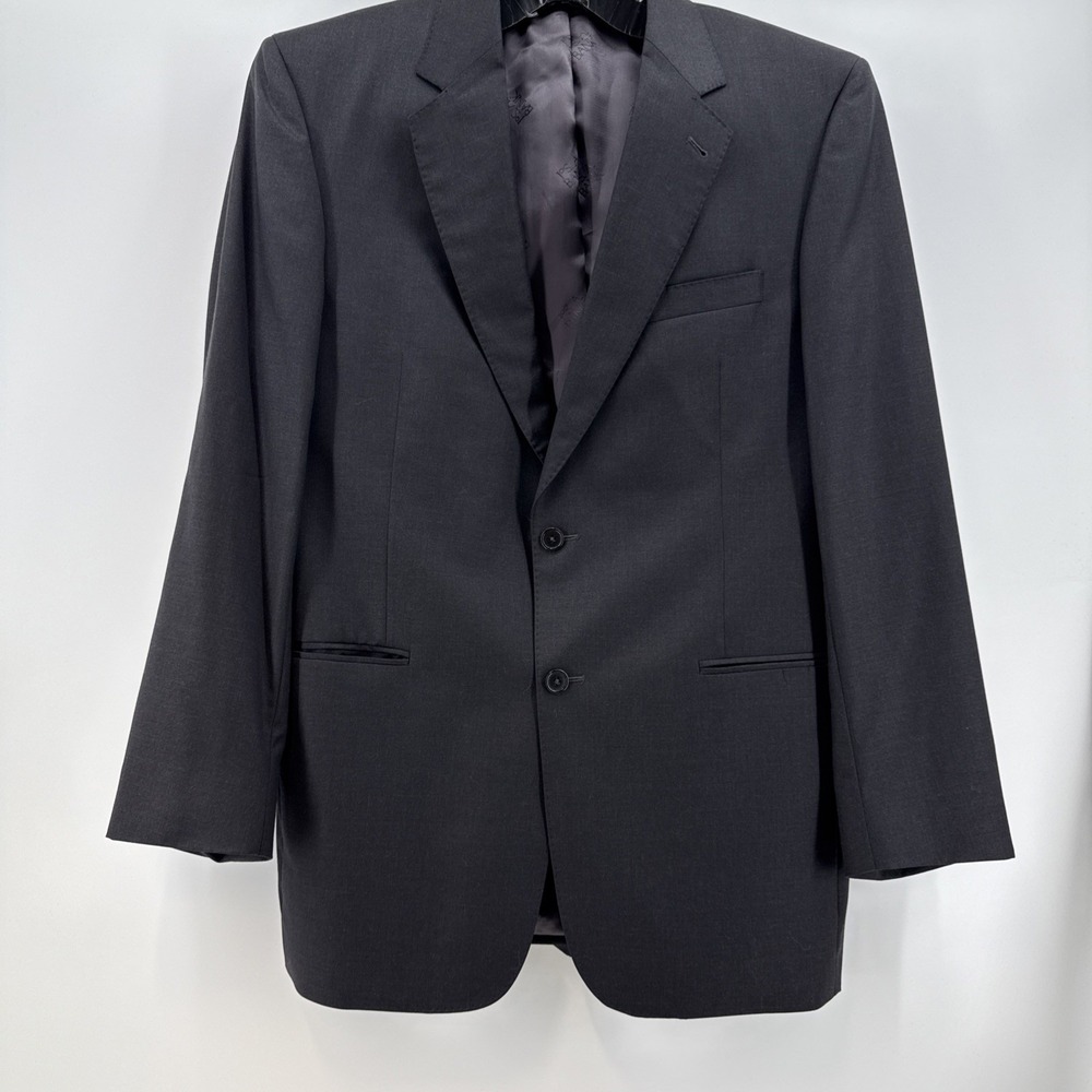 Jos A Bank Signature Gold 42 Long Gordon Mens Sportcoat Dark Gray Wool 2-Button